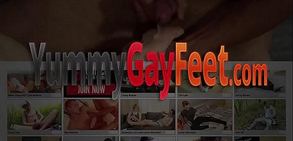  Kinky gay hunk tugs his cock